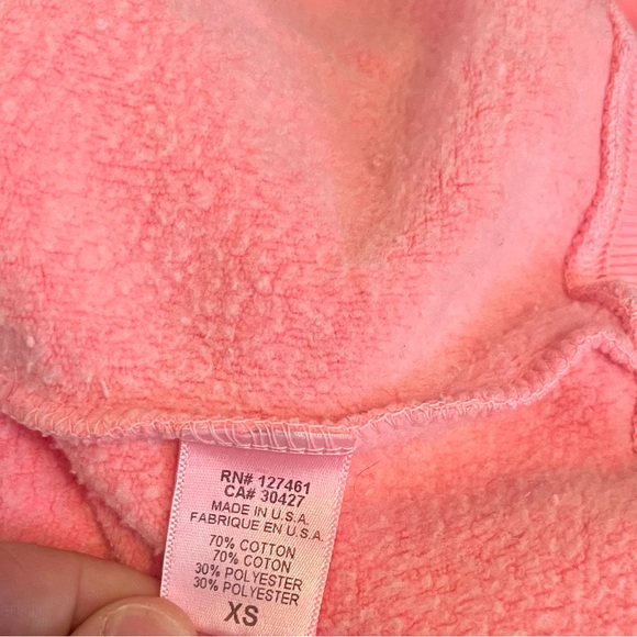 Wildfox Open Me First Christmas Holiday Pink Fleece‎ Pullover Sweatshirt Size XS - Picture 4 of 4